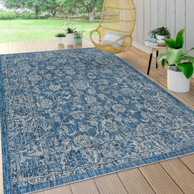 Jonathan Y Weave Floral texture closeup captures soft, handwoven-inspired texture in navy and gray.