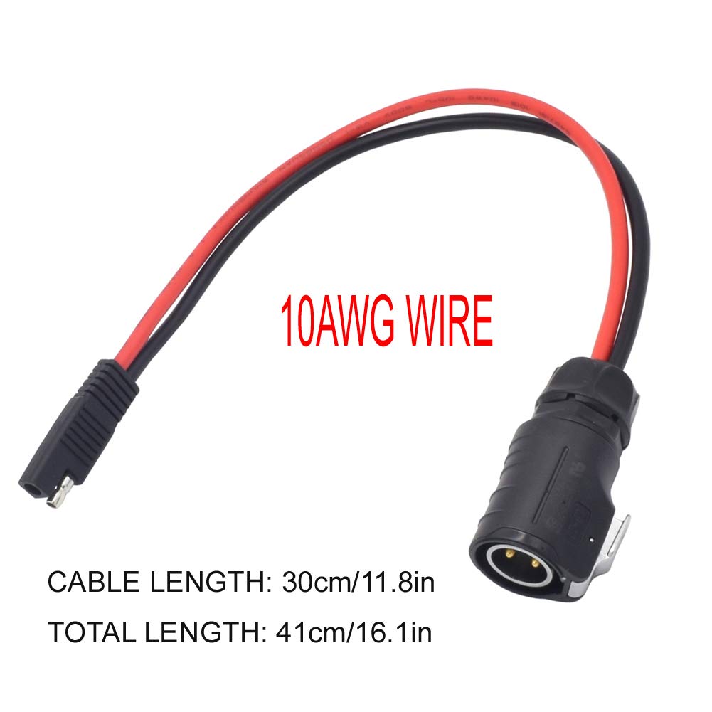 JooFn SAE to 2Pin cable ready for RV solar port installation.