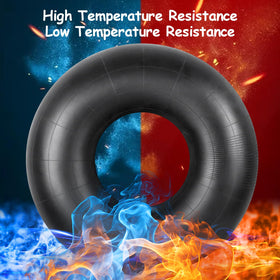 joozur tube installed on a lawn mower wheel for smoother ride.