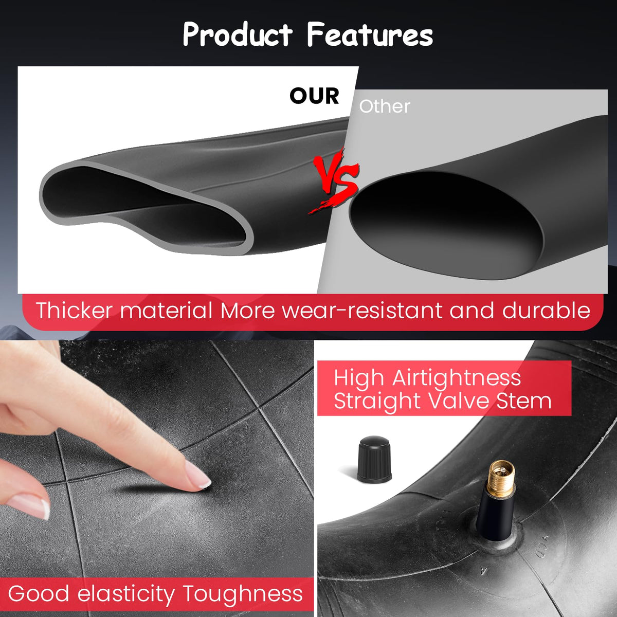 joozur valve stem dust cap prevents dirt entry.