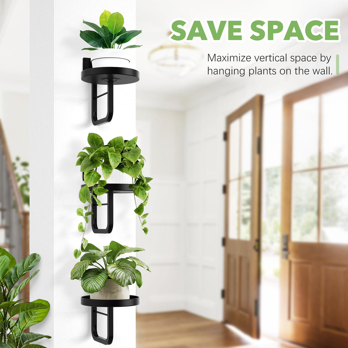 JOPBENG two-pack wall plant holder ideal for versatile room setups.