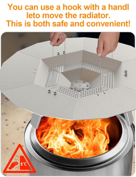 joqepy heat deflector compatible with Solo Stove Bonfire 1.0 and 2.0