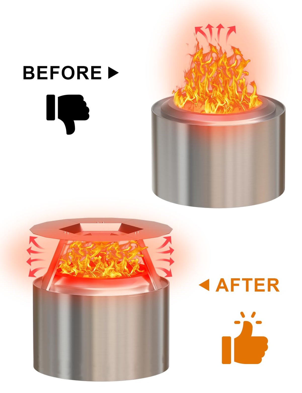 joqepy heat deflector easy storage after use for camping gear