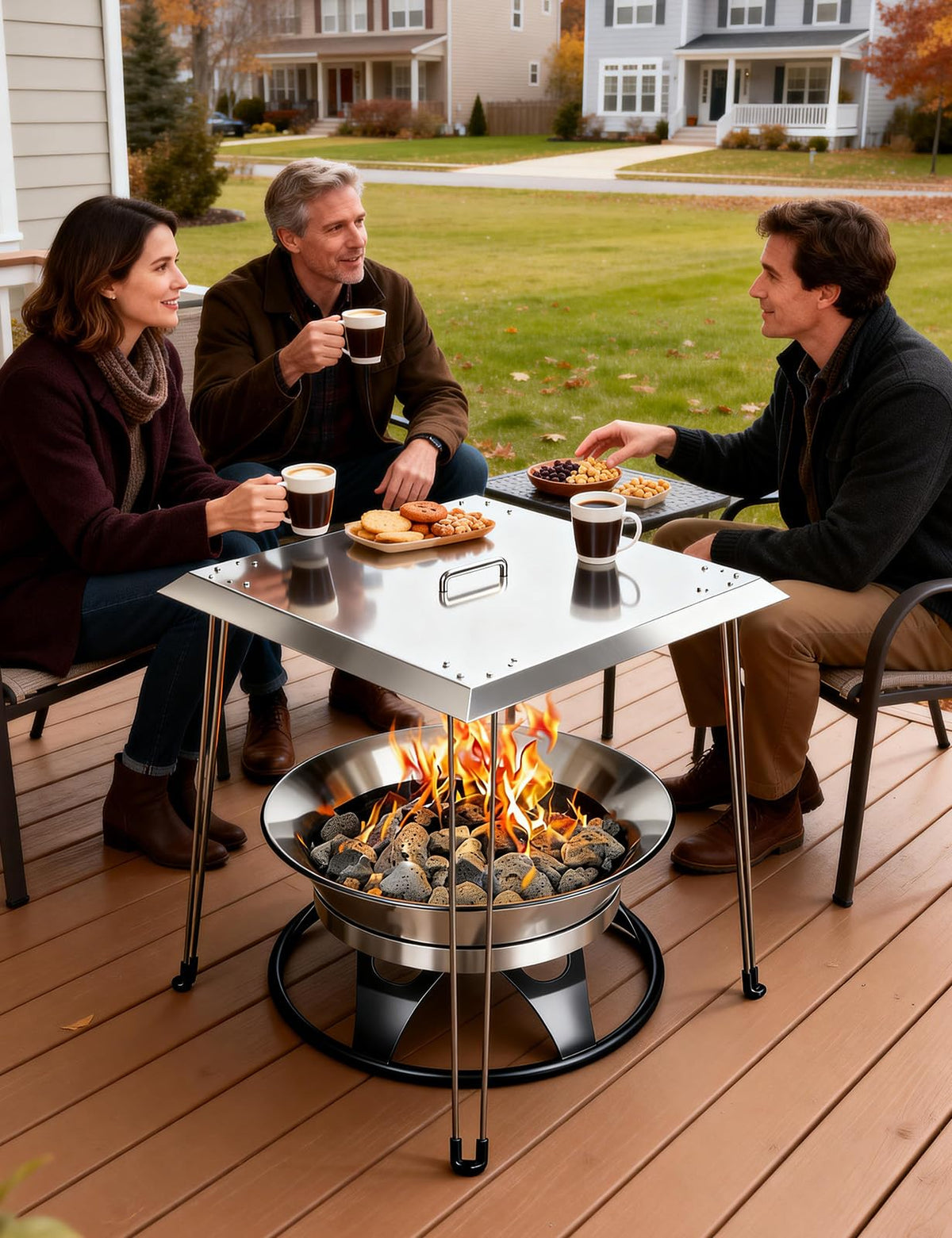 joqepy stainless steel lid provides durable protection against rain and debris