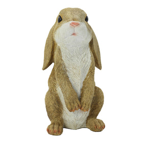 JORAE 8.5-inch polyresin rabbit statue delivers lasting outdoor appeal.