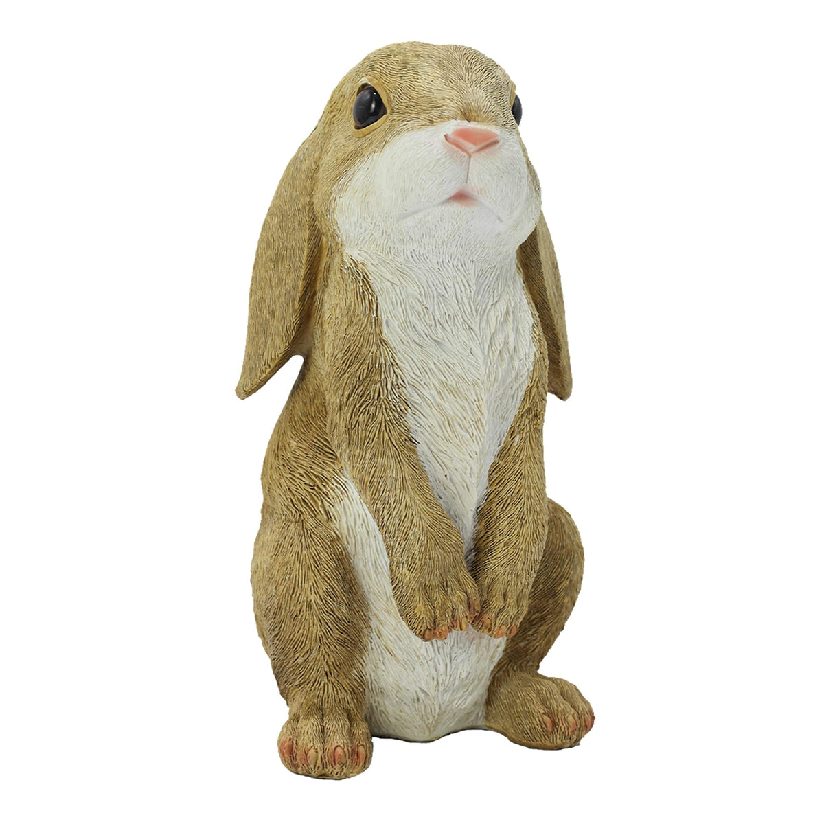 JORAE mustard standing rabbit statue for garden decor and curb appeal.