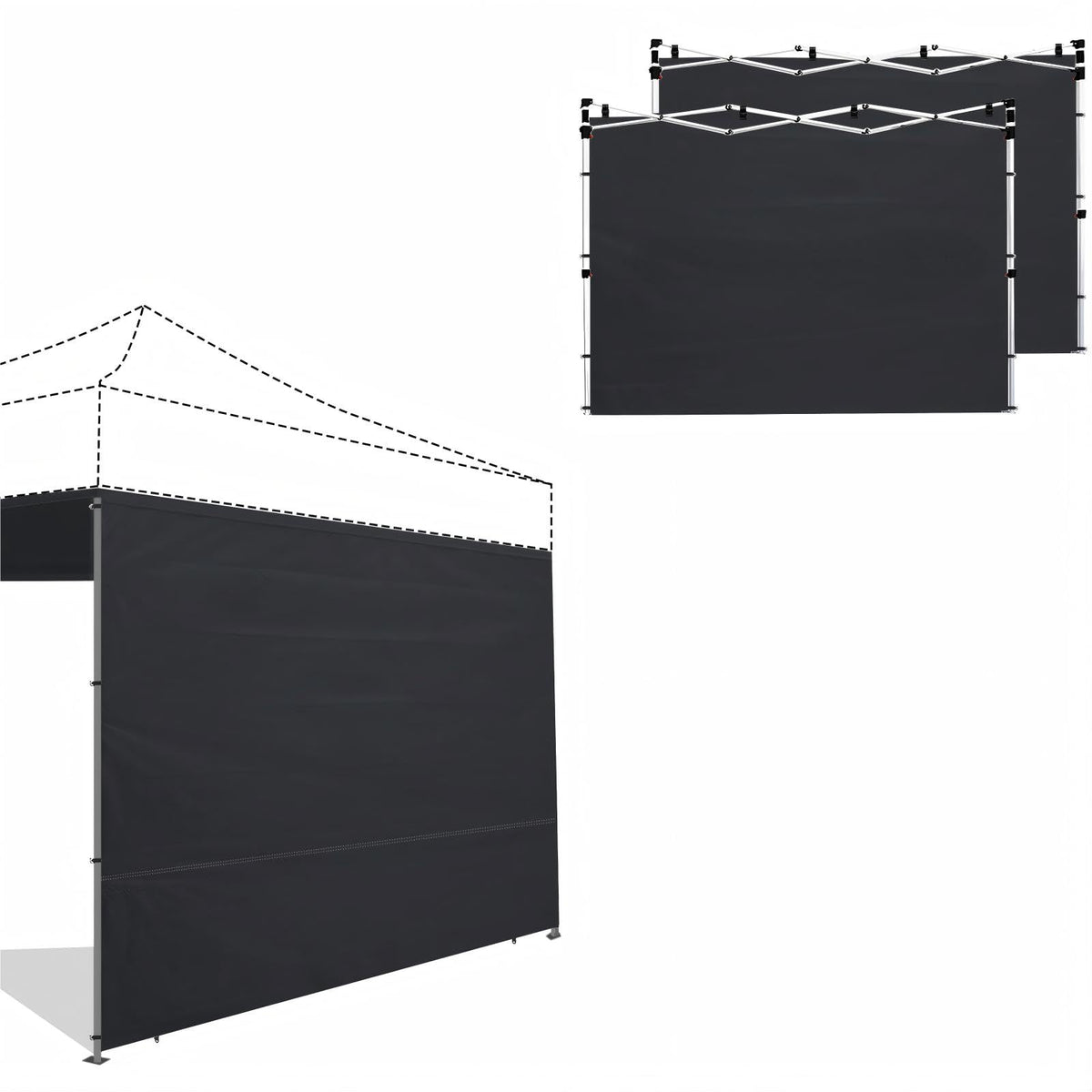 Joramoy canopy sidewall 3-pack offers waterproof protection for outdoor events.