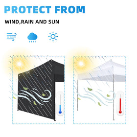 Wind and rain shield from Joramoy sidewalls enhances outdoor comfort.