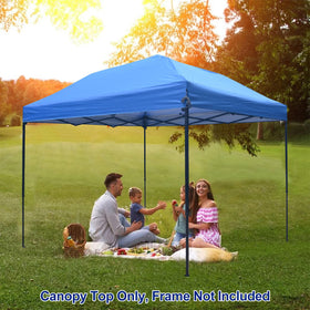 Joramoy canopy top protects guests from sun during outdoor gatherings.