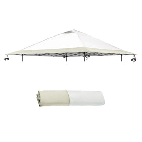 Jorohiker 13x13 canopy top cover closeup showing durable silver-coated Oxford fabric for sun and rain protection