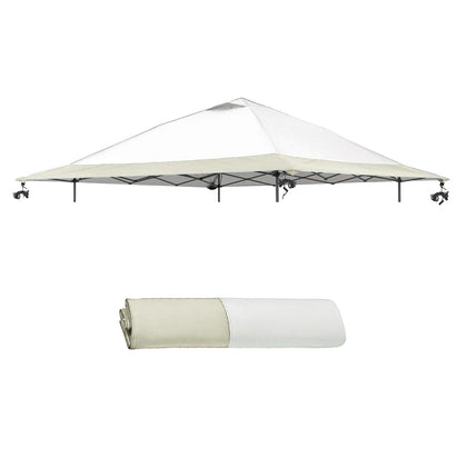 Jorohiker 13x13 canopy top cover closeup showing durable silver-coated Oxford fabric for sun and rain protection