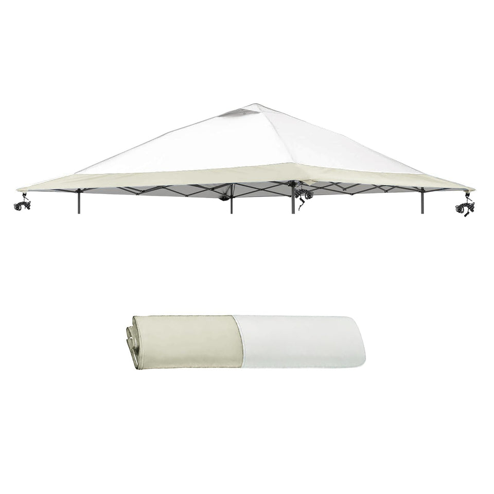 Jorohiker 13x13 canopy top cover closeup showing durable silver-coated Oxford fabric for sun and rain protection