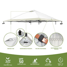 Jorohiker top cover shields against sun wind and rain for comfortable events
