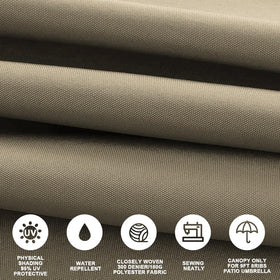 Jorohiker 8-rib design ensures a snug fit on compatible 9ft umbrellas