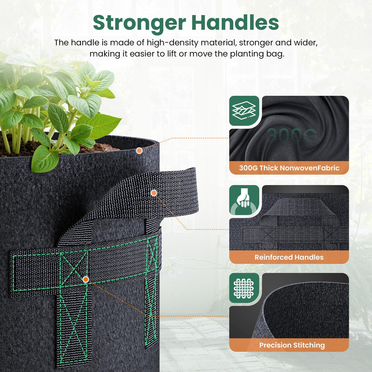 Jorvila air-permeable fabric promotes healthy root airflow for plants.
