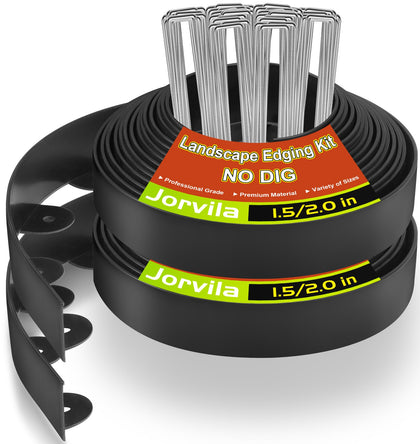Jorvila Landscape Edging installation steps illustrate easy border setup for gardens