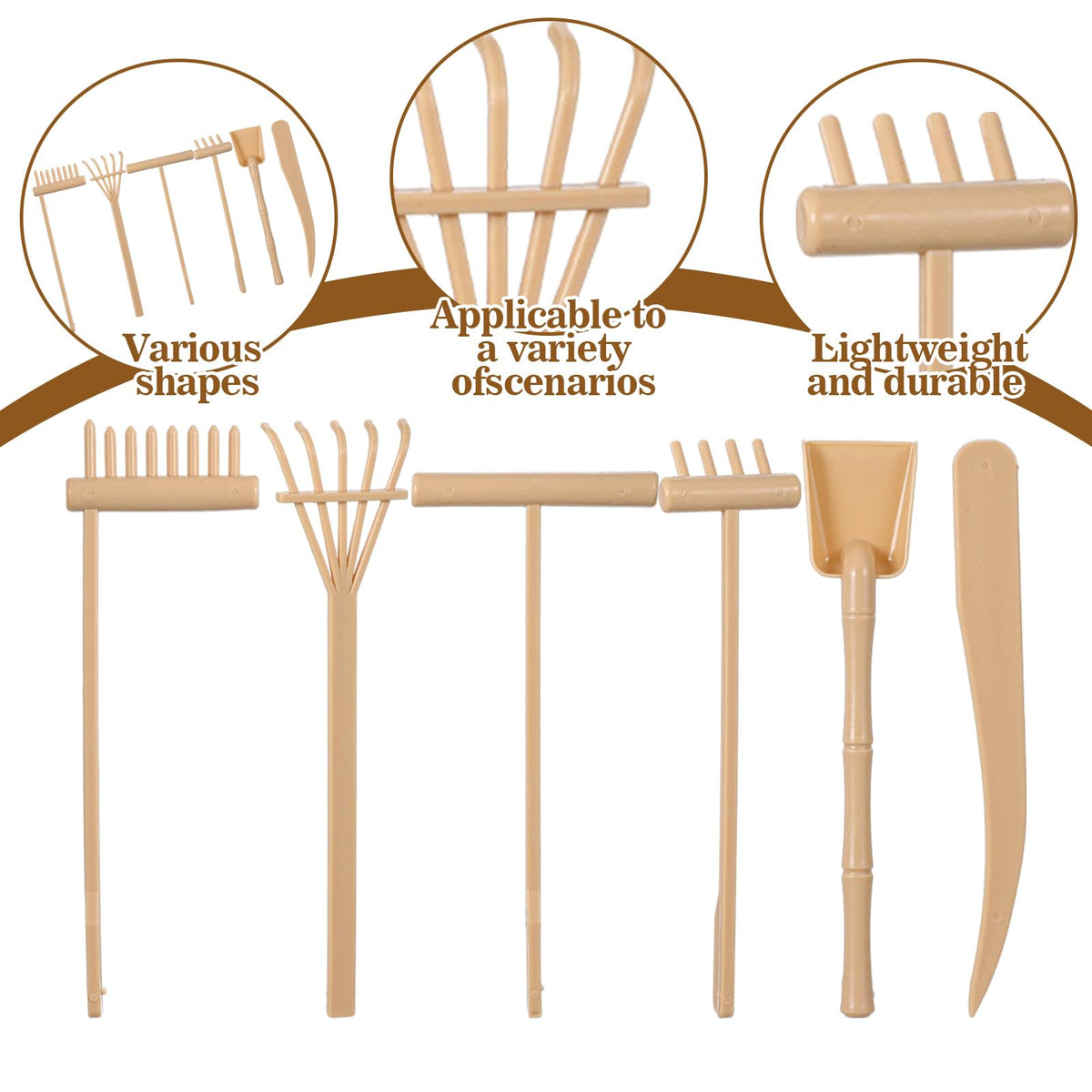 Josojoou Zen Garden four-pronged rake for precision detailing and focus