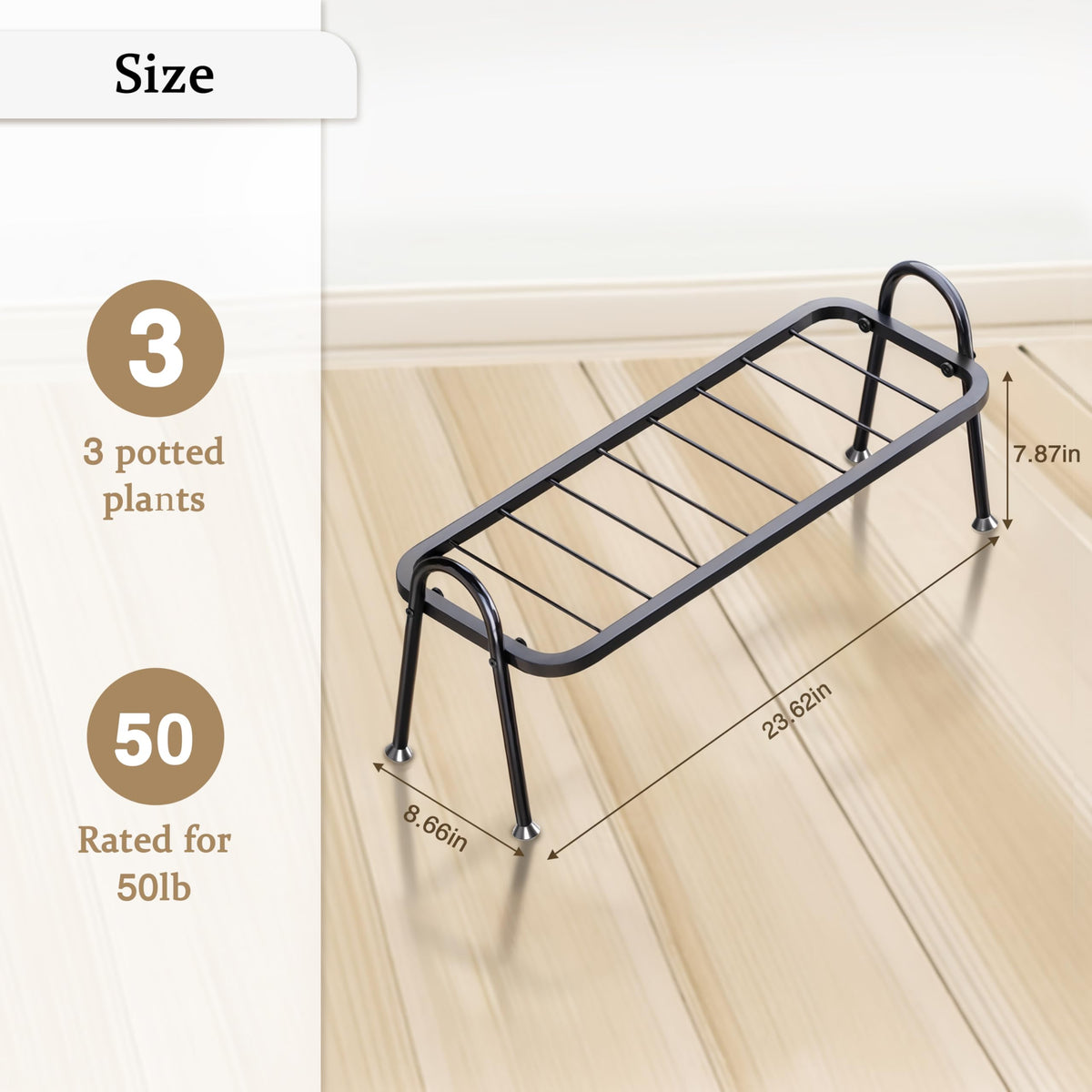 Josmimic space-saving 1-tier design fits tight corners and windowsills.