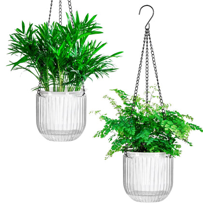 Josteve 5.2-inch hanging planter with visible water level for easy watering