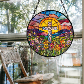 JOSUMALY stained glass piece makes a meaningful housewarming or birthday gift.