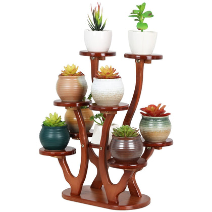 Jotboom 9-tier windowsill plant shelf displaying nine plants for space-saving display