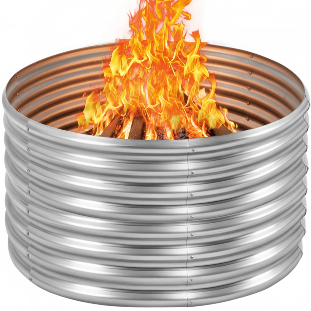 Jotesnew 48 inch fire pit ring with ample space for groups