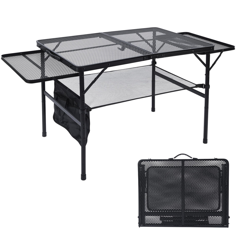 JOUYEK folding grill table folded compact for easy transport
