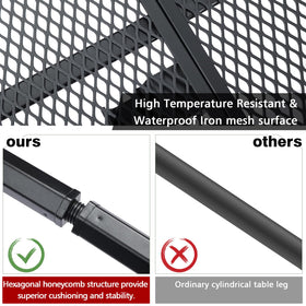 Sturdy hexagonal tubes support the JOUYEK folding grill table