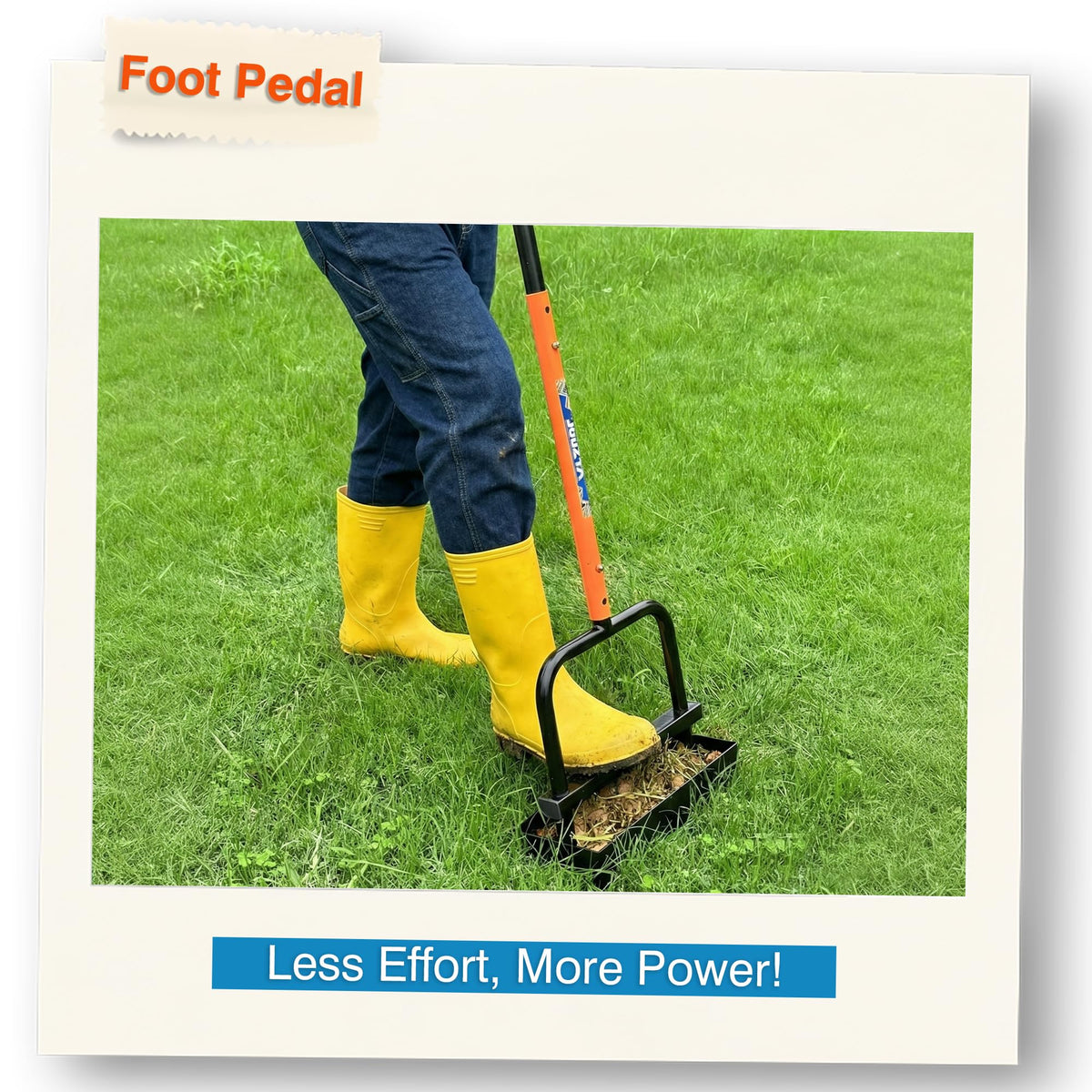 JouZYA aerator with foot pedal and coral fleece grips for comfortable use.