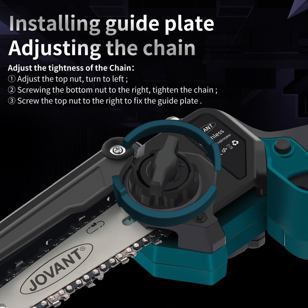 JOVANT right direction cutter teeth ensure safe and precise operation.