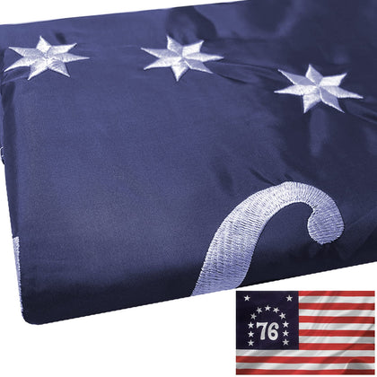 Joven 1776 Bennington flag double-sided embroidery for outdoor display with vibrant colors