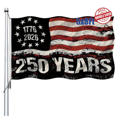 Joven 250th anniversary flag double-sided 5x8 for outdoor display