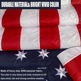 Joven Bennington flag features waterproof fabric that dries quickly