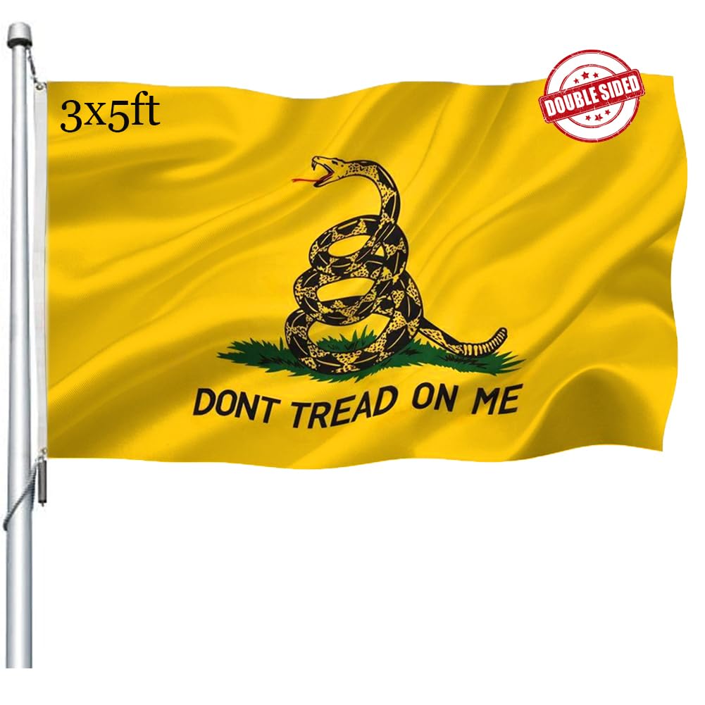 Joven Don't Tread On Me flag, double-sided design readable from both sides