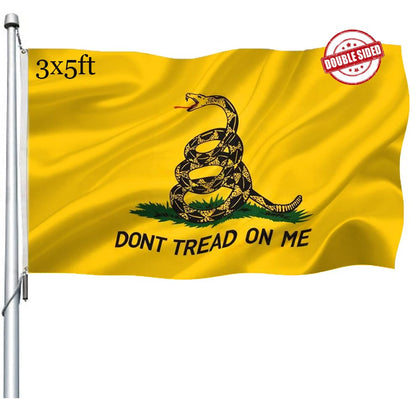 Joven Don't Tread On Me flag, double-sided design readable from both sides