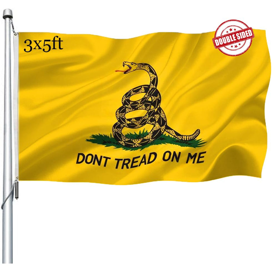 Joven Don't Tread On Me flag, double-sided design readable from both sides