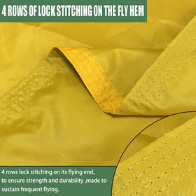 Joven flag with four-row stitching for wind resistance