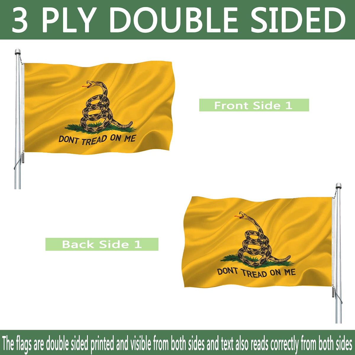 Joven flag features Oxford header and sturdy stitching for durability