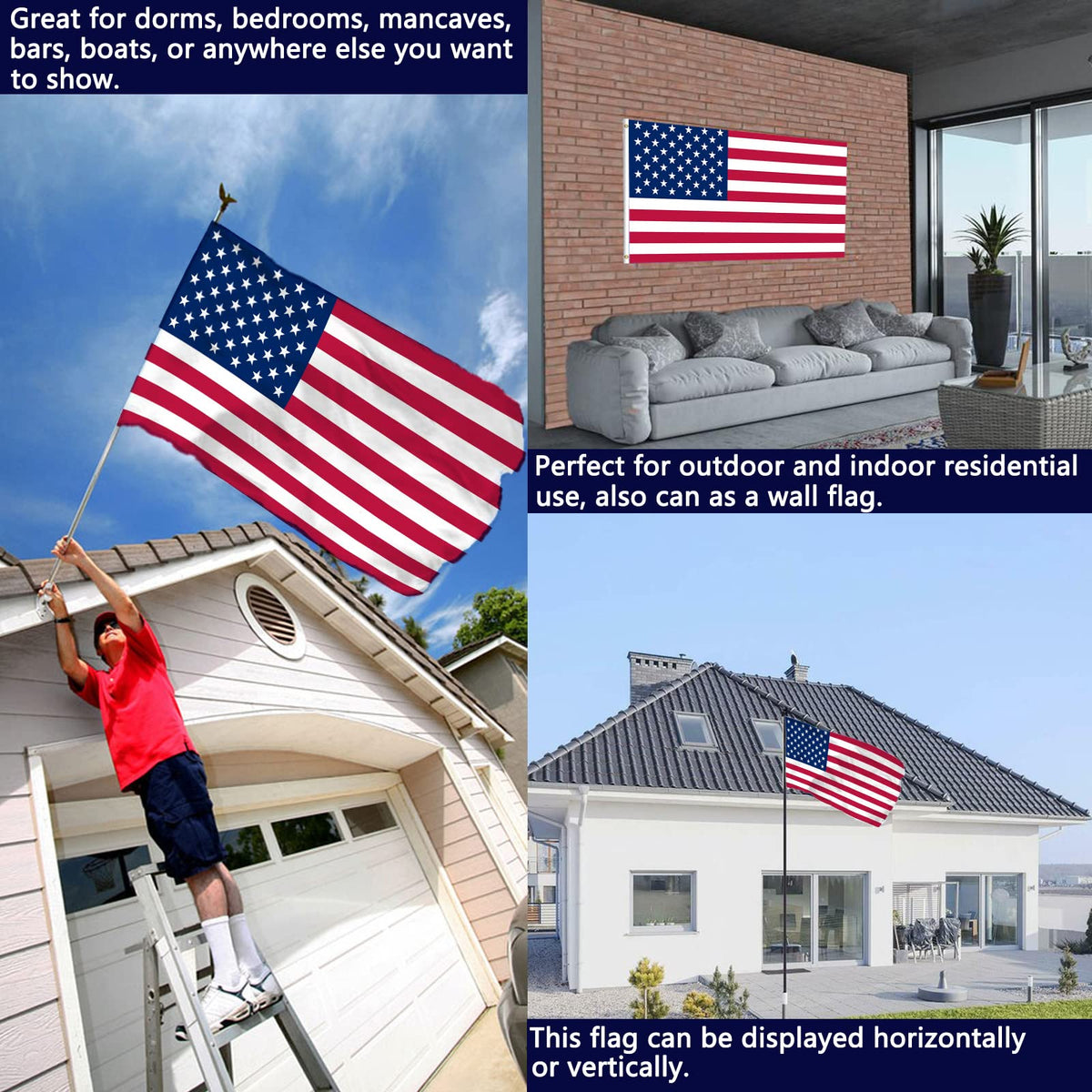 Joven 3x5 outdoor flag ready for porch, yard, or boat display