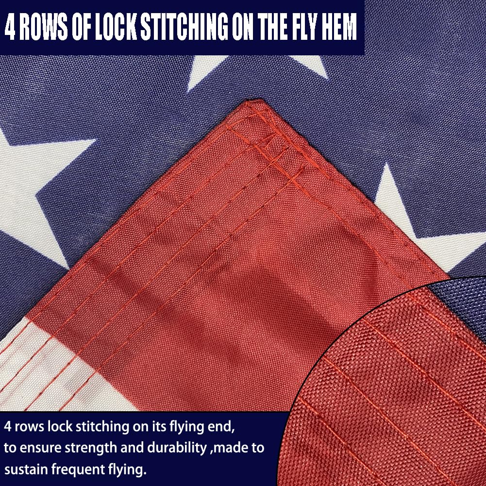 Joven flag features two brass grommets for secure mounting