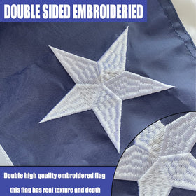 Joven pleated patriotic bunting adds texture to porch and deck displays.