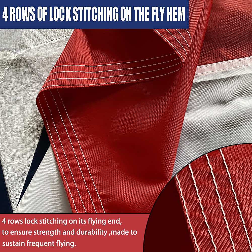 Joven Texas flag with brass grommets withstands weather