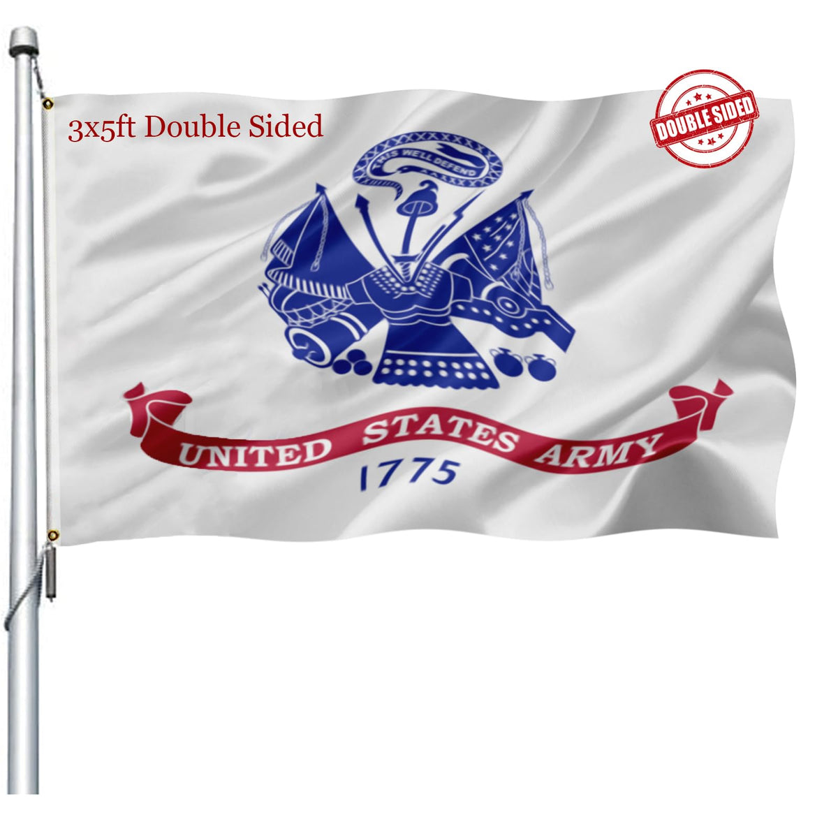 Joven US Army flag 3x5 outdoor front view shows vibrant color