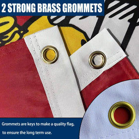 UV fade-resistant USMC flag maintains color in sun exposure