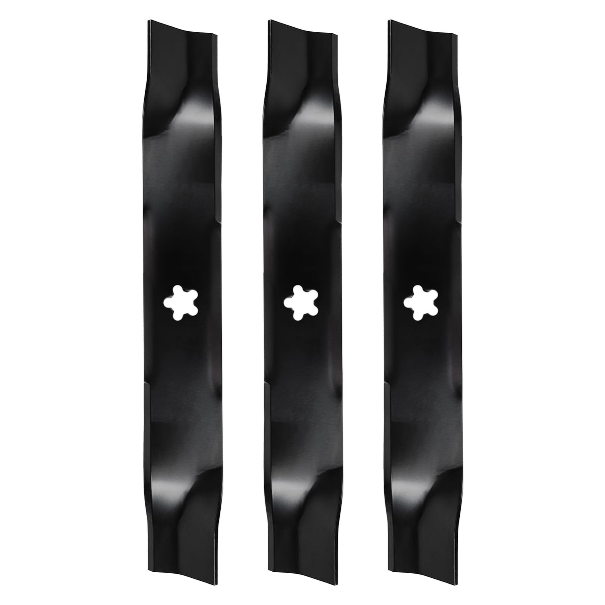 Jowlawn 46-inch deck blade edge for clean cuts and improved airflow.
