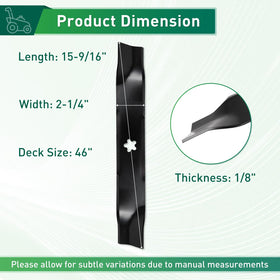Jowlawn blade edge closeup showcases sharpness designed for efficient mowing.