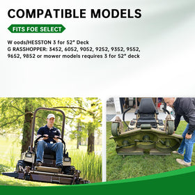 Jowlawn blades install quickly with a standard 1/2 inch wrench