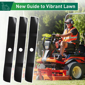 Jowlawn installation guide demonstrates quick blade replacement steps.