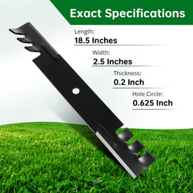 Jowlawn Gator Blades fit Hustler 54-deck Raptor SD for reliable daily mowing.