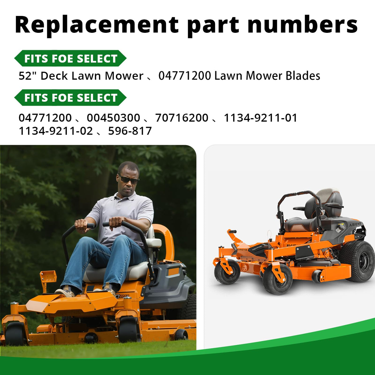 Jowlawn Gravely ZT XL 52-inch blade provides stable performance with reduced vibration